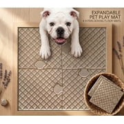 PetPro B-Tidy 4-Piece Expandable Pet Play Mat Set for Dogs and Puppies