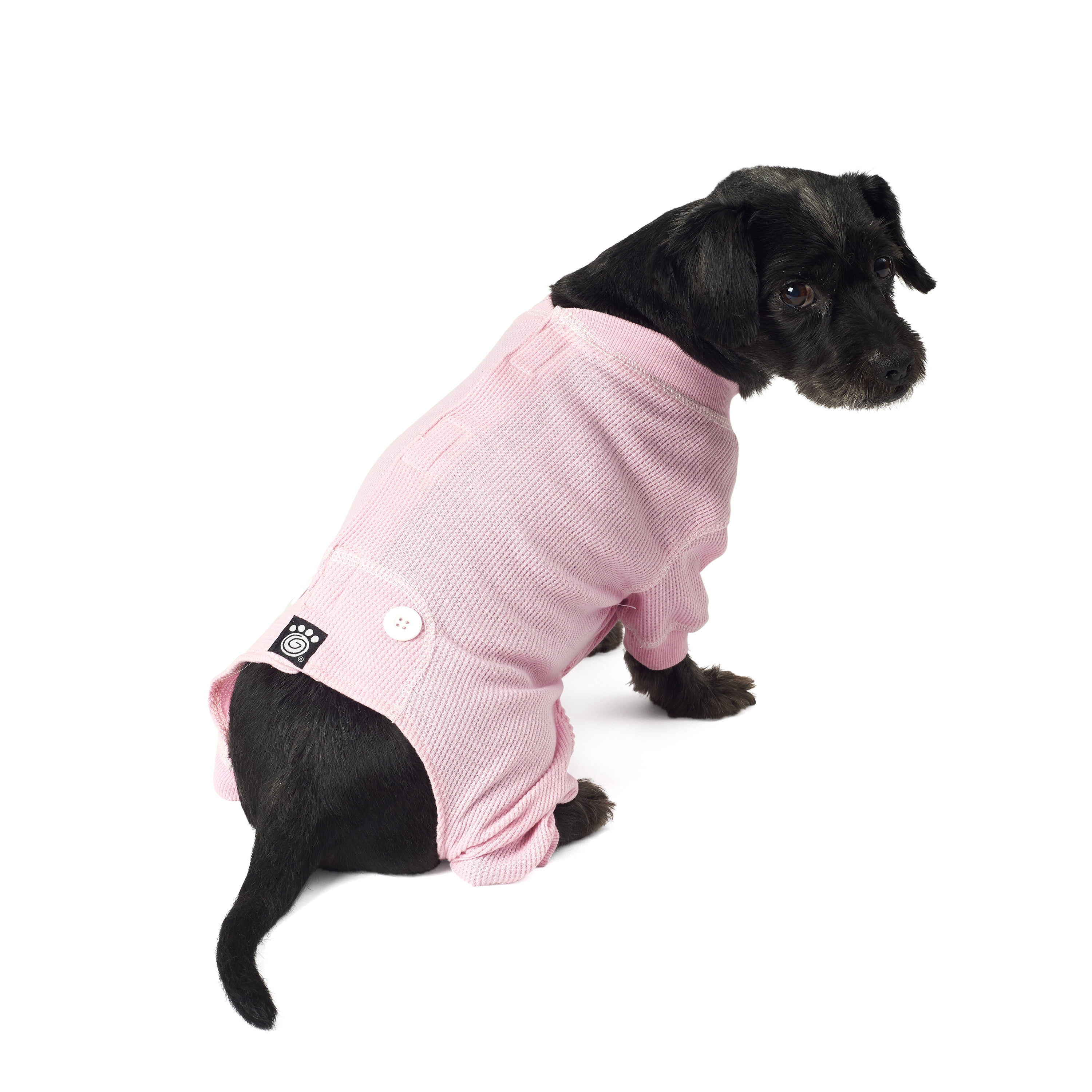 PetRageous Designs Cotton Waffle Dog Pajama, Pink, S