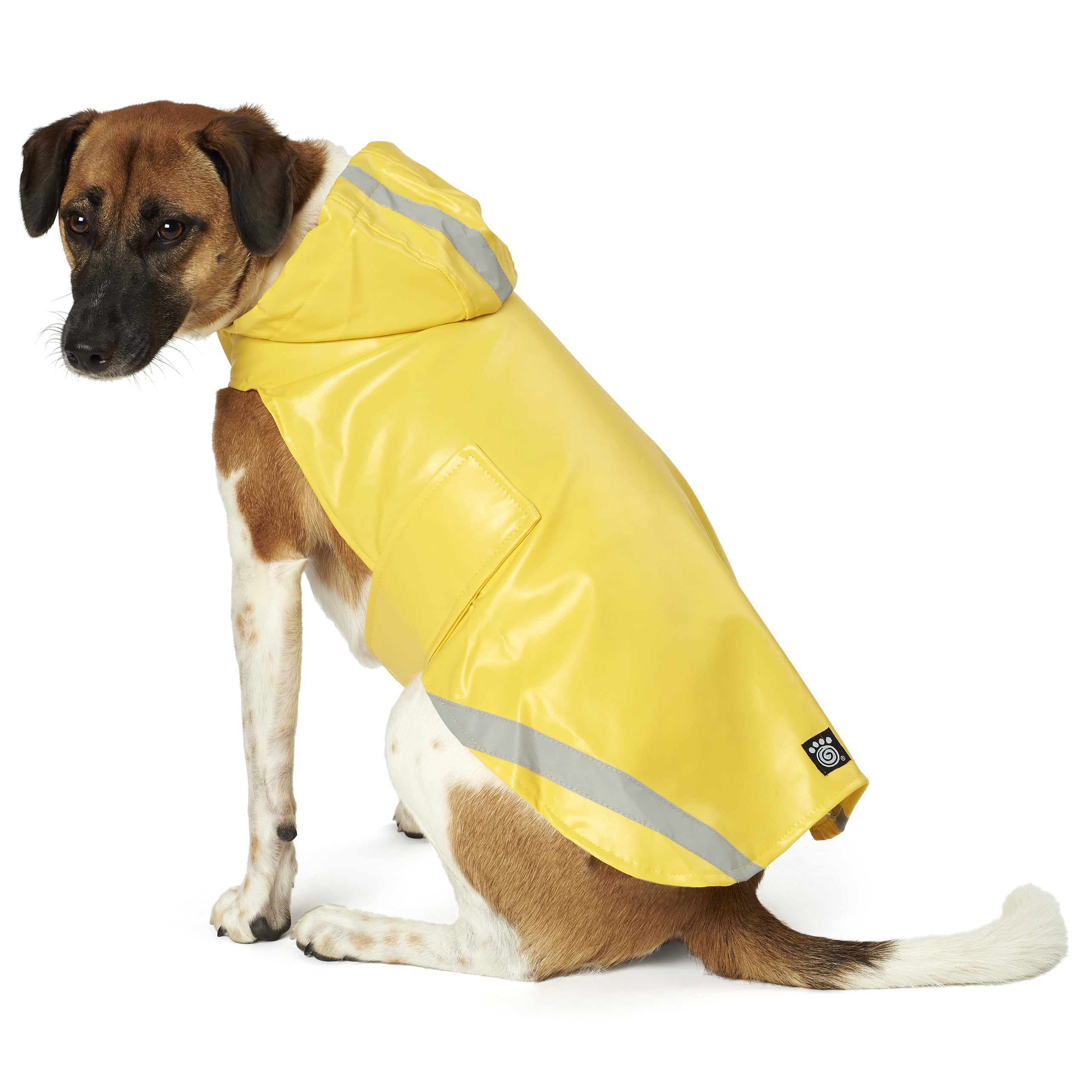 PetRageous Designs London Slicker Dog Rain Coat, Yellow, Large
