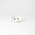 thumbnail image 1 of PetRageous Frisky Kitty 5.5 Inch 5.3 Ounce Oval Cat Saucer, White, 1 of 5