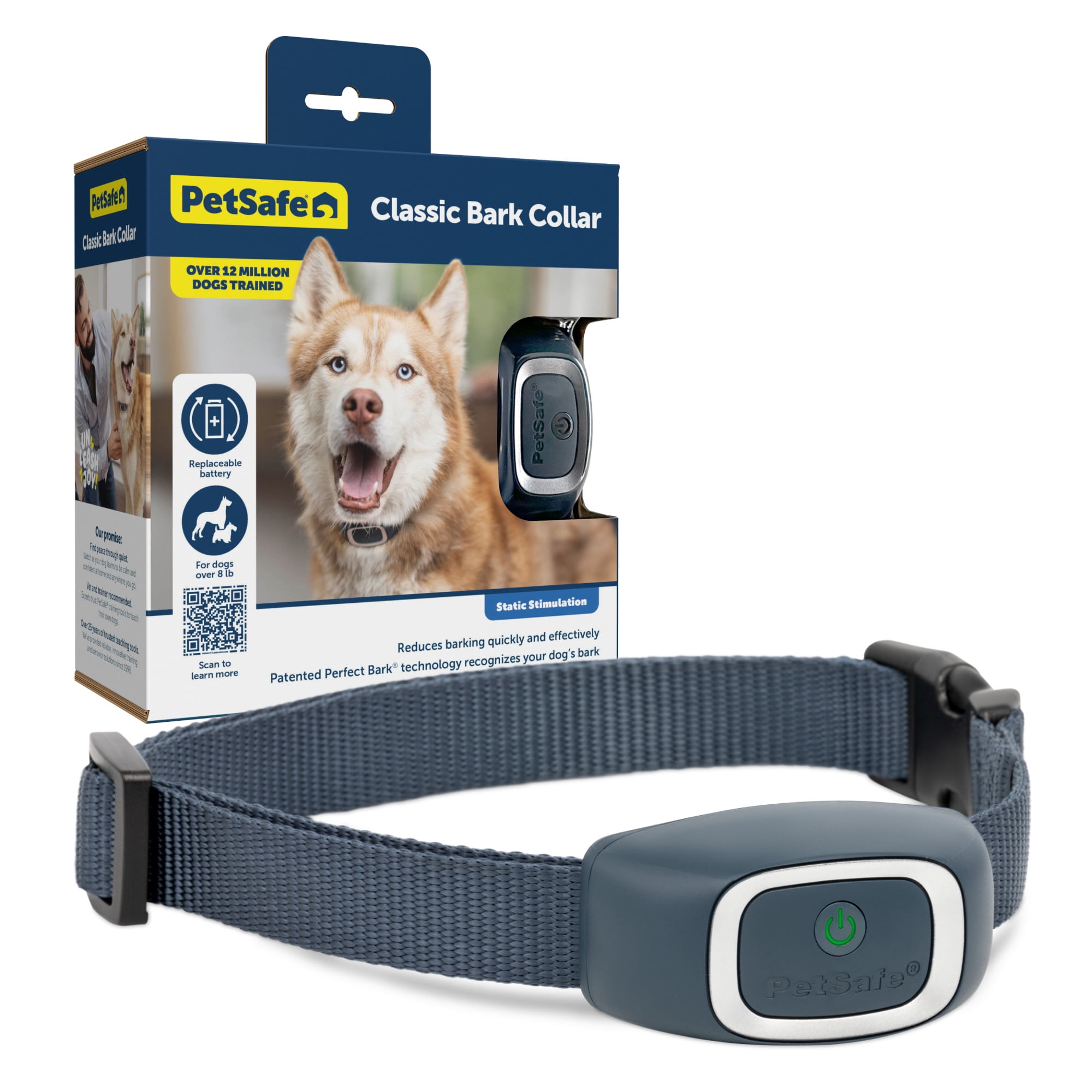  PetSafe Basic Bark Control Collar for Dogs 8 lb. and Up,  Anti-Bark Training Device, Waterproof, Static Correction, Canine -  Automatic Dog Training Collar to Decrease Barking, PBC-102 : Barking  Deterrent