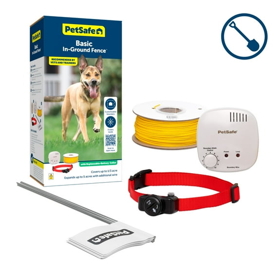 PetSafe Basic In-Ground Pet Fence – Covers 1/3-Acre Yard with Included Wire – Expands up to 5 Acres