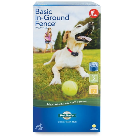 PetSafe Basic In-Ground Pet Fence Covers 1/3-Acre Yard with Included Wire Expands up to 5 Acres