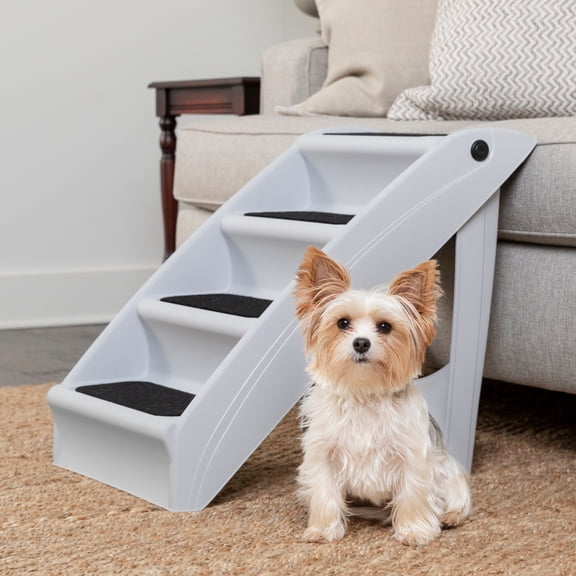 PetSafe CozyUp Folding Pet Step for Cats & Dogs, 20 in, Grey