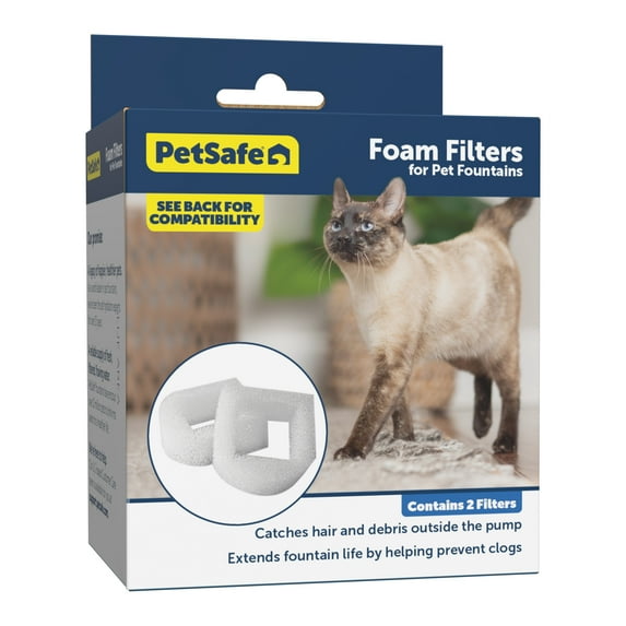 PetSafe Drinkwell Replacement Foam Filters for Automatic Dog and Cat Water Fountains - 2-Pack - PAC00-13711