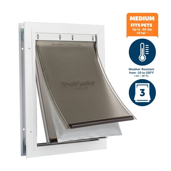PetSafe Extreme Weather Aluminum Pet Door for Dogs and Cats, Medium