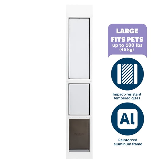 PetSafe Extreme Weather Sliding Glass Pet Door, Perfect for Rental Homes, Adjustable, L