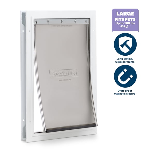 PetSafe Freedom Aluminum Dog and Cat Door, Durable Aluminum Frame, Large