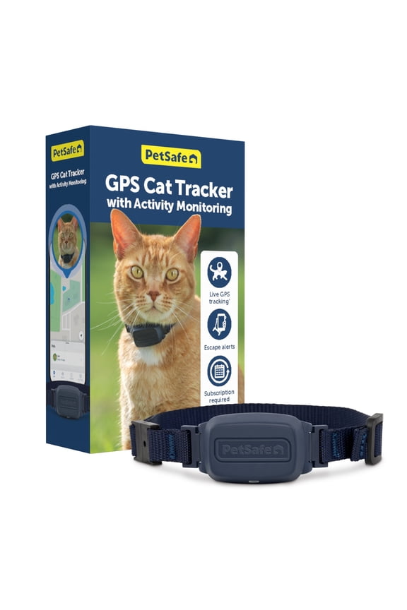 GPS Cat Tracker  Live GPS Tracking  Unlimited Safe Zones, Immediate Escape Alerts  Distance and rest time - Breakaway Collar  Up to 15-Day Battery Life  Subscription Required