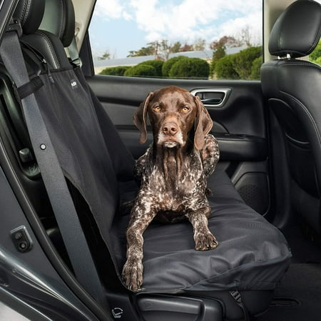 PetSafe Happy Ride Waterproof & Machine Washable Bench Seat Cover for Pets, Fits Most Vehicles, Black (47"L x 24"W)