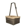 thumbnail image 1 of PetSafe Happy Ride Booster Seat for Dogs Up to 18 lb, Cozy and Adjustable, Brown, 1 of 7