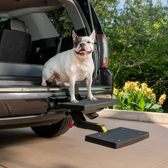 PetSafe Happy Ride HitchStep Dog Stairs, Folding Steps for Truck & SUV Hitches, Medium to Large Dogs
