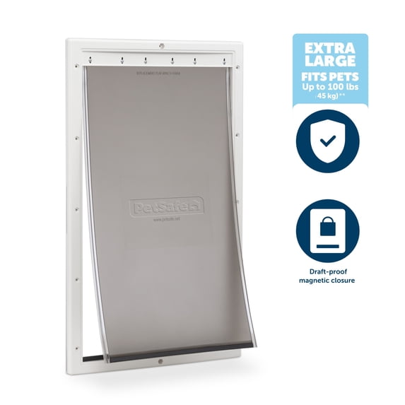 PetSafe Plastic Dog and Cat Door - Easy Installation - X-Large - For Pets Up To 220 lb