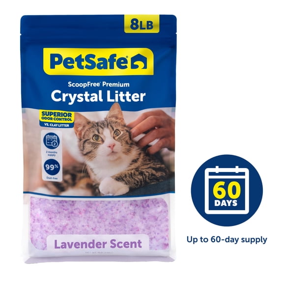 PetSafe ScoopFree Premium Lavender Scent Crystal Cat Litter, 8 lb Bag