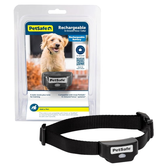 PetSafe Rechargeable In-Ground Fence Receiver Collar for Cats & Dogs, Waterproof, Tone & Static