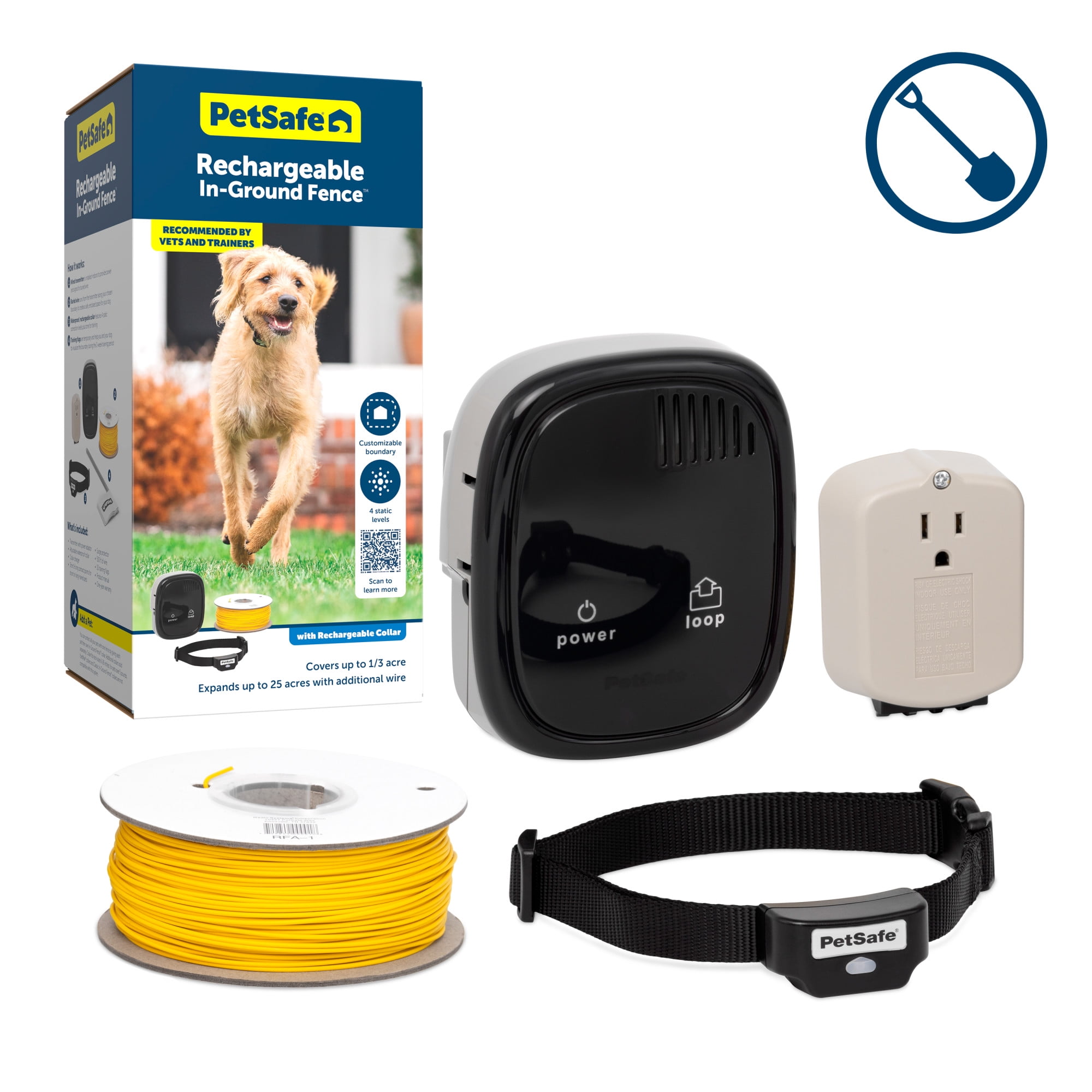  PetSafe Stay & Play Wireless Pet Fence Receiver Collar Only  for Dogs and Cats, Waterproof and Rechargeable, Tone and Static Correction  - From The Parent Company of INVISIBLE FENCE Brand 