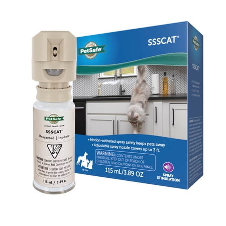 PetSafe SSSCAT Spray Pet Deterrent, Motion Activated Pet Proofing Repellent for Cats & Dogs