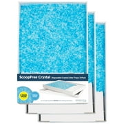 PetSafe ScoopFree Crystal Disposable Cat Litter Trays, Fresh Scent, Silica Crystals, 3-Pack, Blue