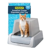 PetSafe ScoopFree Crystal Pro Legacy Front-Entry Self-Cleaning Cat Litter Box, Automatic, Gray