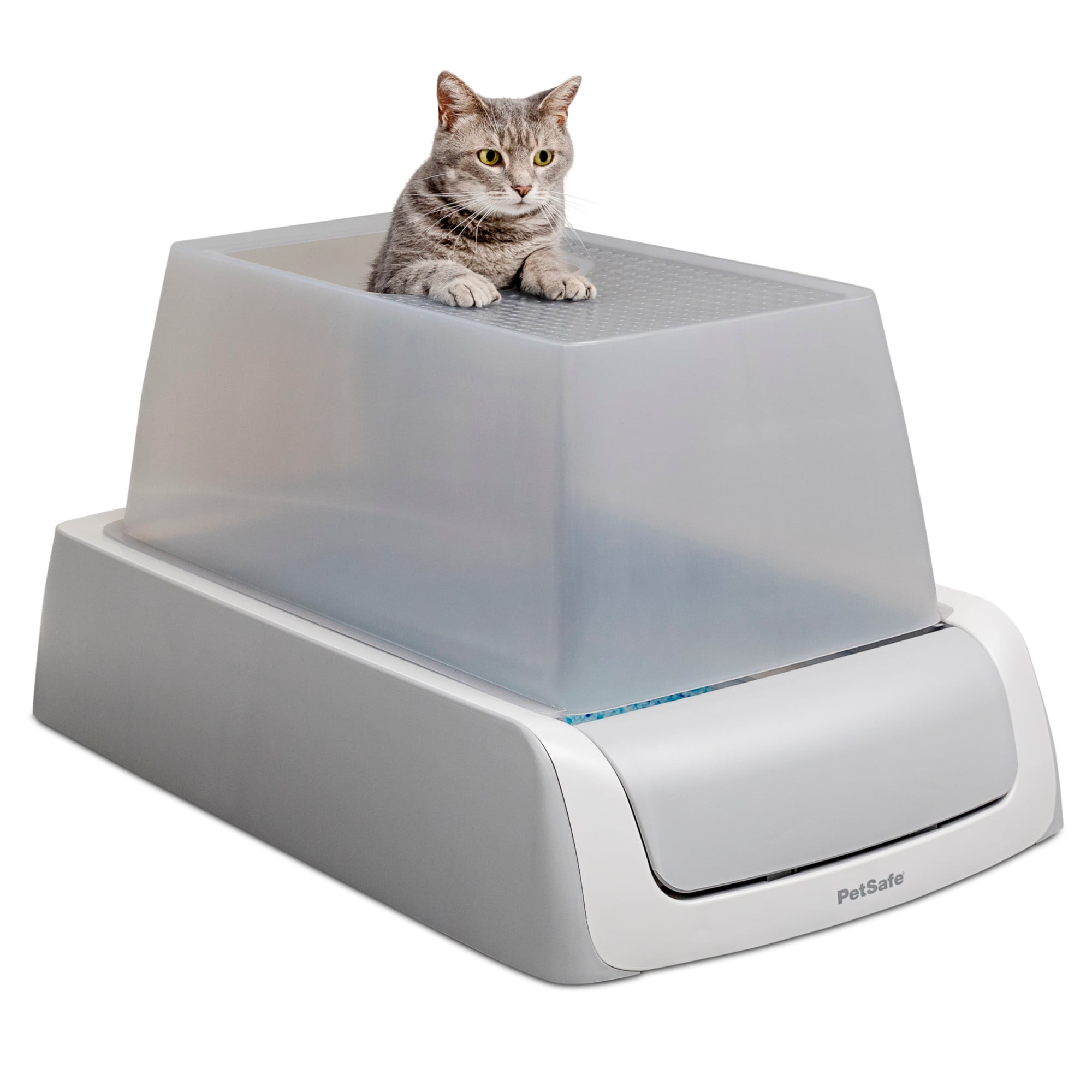 PetSafe ScoopFree Crystal Pro Top Entry Self Cleaning Cat Litter Box Automatic Gray Walmart