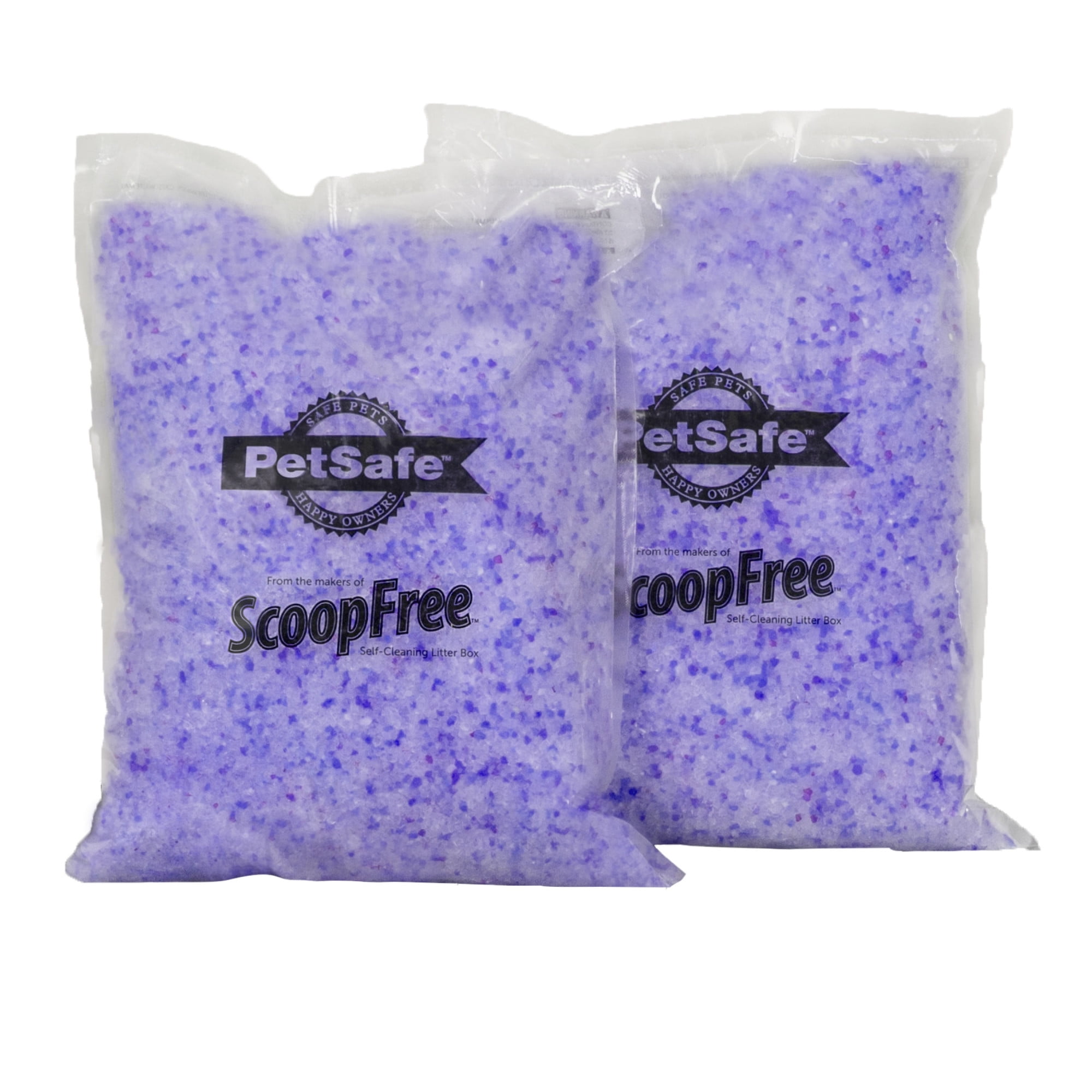 PetSafe ScoopFree Lavender Scented Crystal Litter, 2-Pack  Absorbs Odors 5x Faster than Clay Clumping  Low Tracking for Less Mess