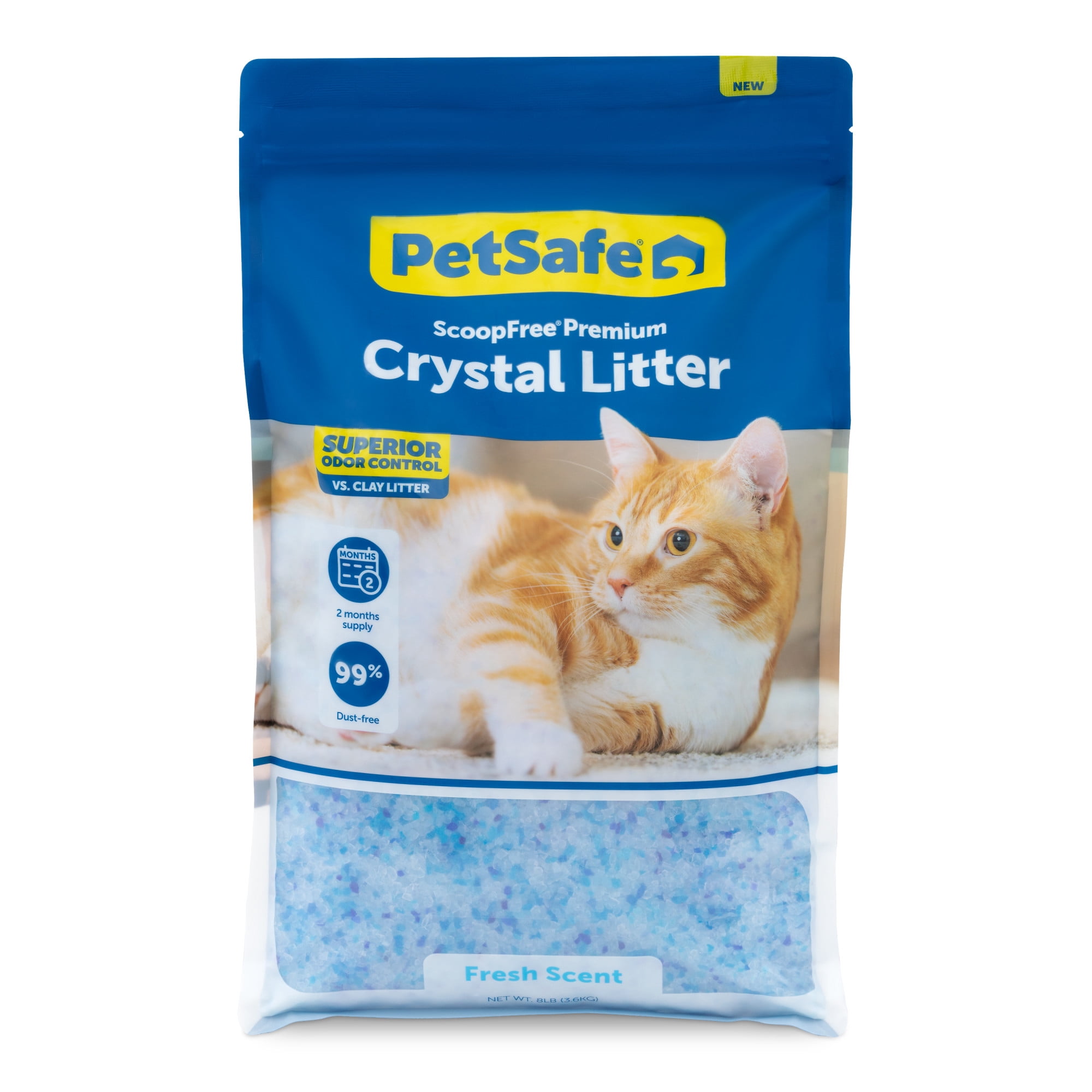 PetSafe ScoopFree Fresh Scent Premium Crystal Cat Litter, Silica ...
