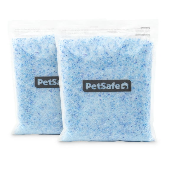 PetSafe ScoopFree Premium Crystal Cat Litter, Fresh Scent, Silica Crystals, 4.3 lb, 2-Pack, Blue