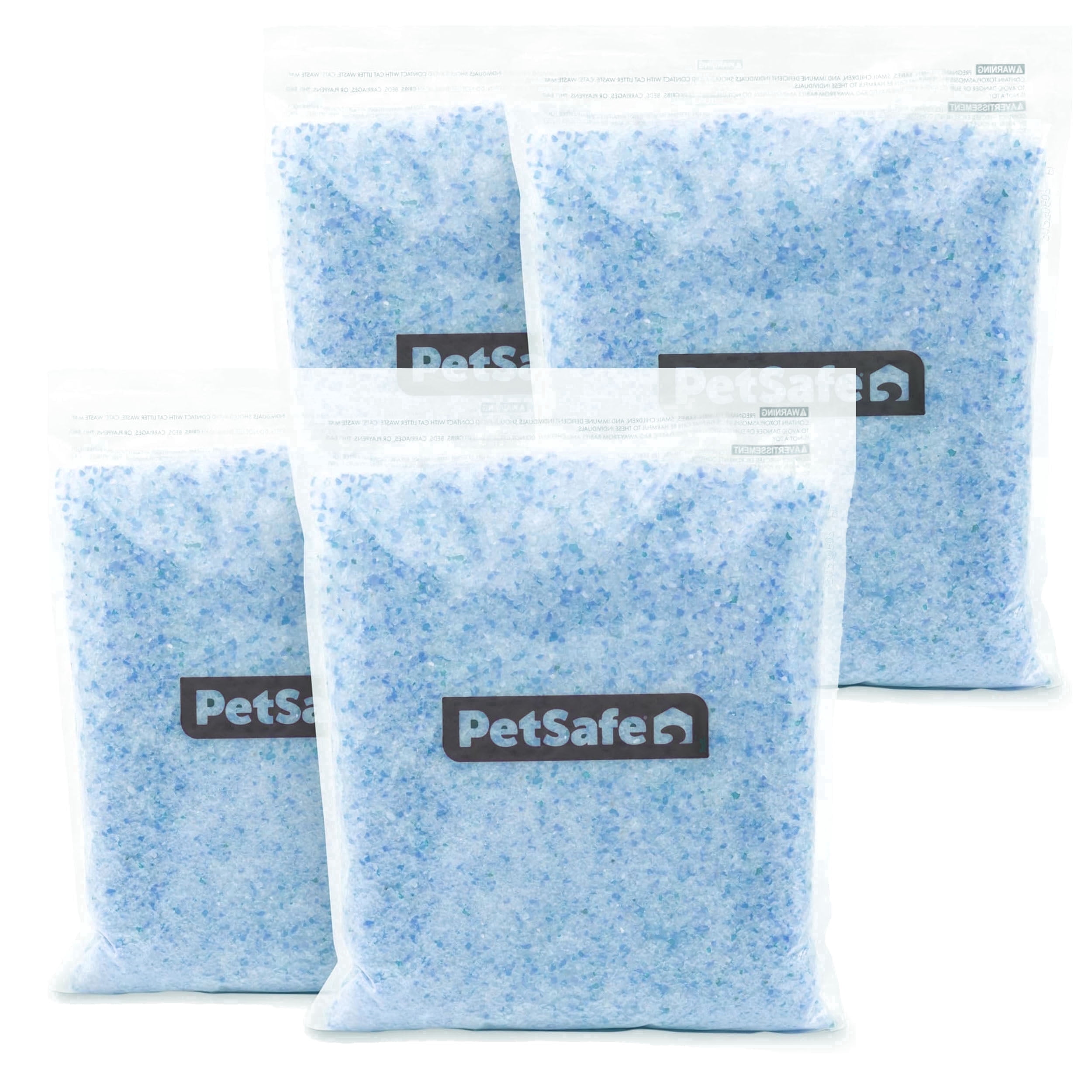 PetSafe® ScoopFree Premium Fresh Scent Crystal Litter, 4-Pack – Includes 4 Bags of Lightly Scented Litter – Absorbs Odors 5x better than Clay Clumping – 4.3lb each bag