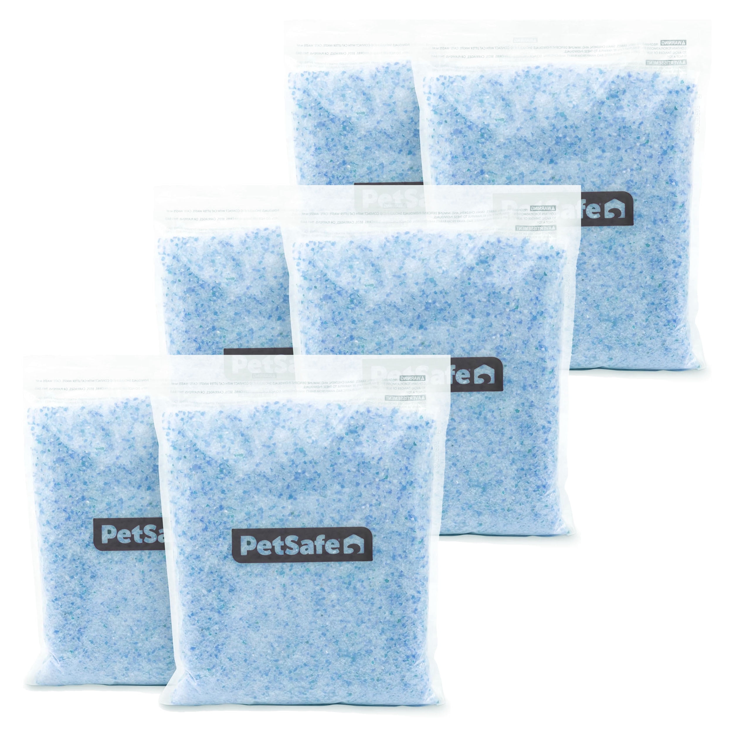 PetSafe® ScoopFree Premium Fresh Scent Crystal Litter, 6-Pack – Includes 6 Bags of Lightly Scented Litter – Absorbs Odors 5x better than Clay Clumping – 4.3lb each bag