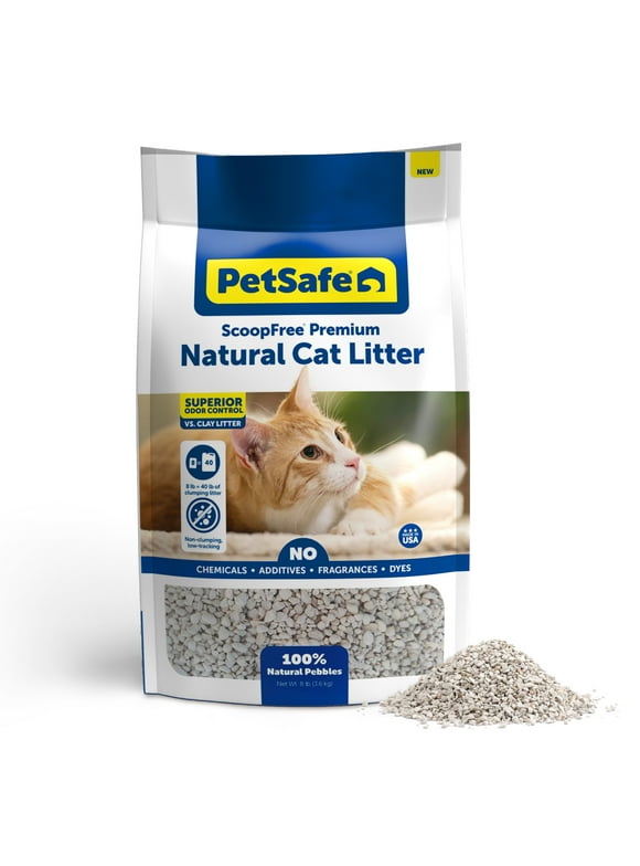 PetSafe ScoopFree Premium Natural Cat Litter Bag, 30+ Day Superior Odor Control, 8 lb