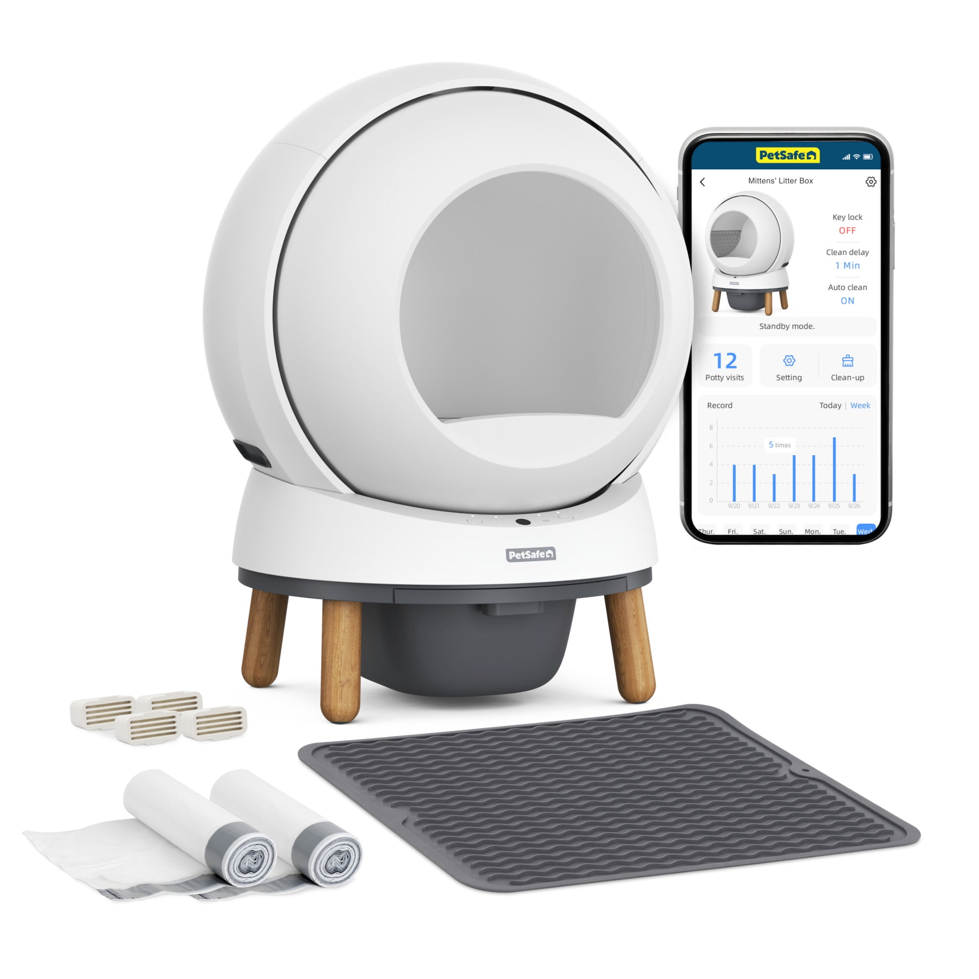 PetSafe ScoopFree SmartSpin Self-Cleaning Litter Box App Control ...