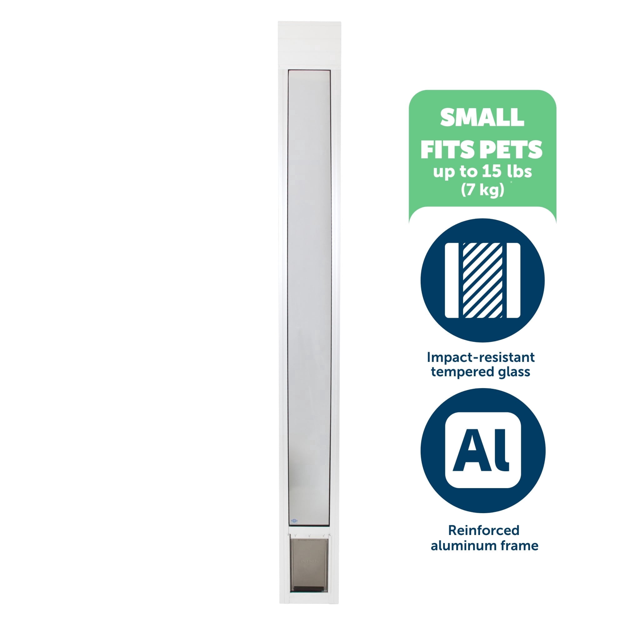 PetSafe Sliding Glass Pet Door for Dogs and Cats, 81 in, Small, White