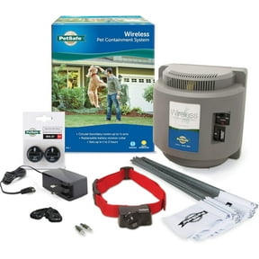 PetSafe Wireless Fence Pet Containment System with Extra Battery Pack, Covers up to 1/2 Acre, for Dogs Over 8 lb., Waterproof Receiver with Tone/Static Correction
