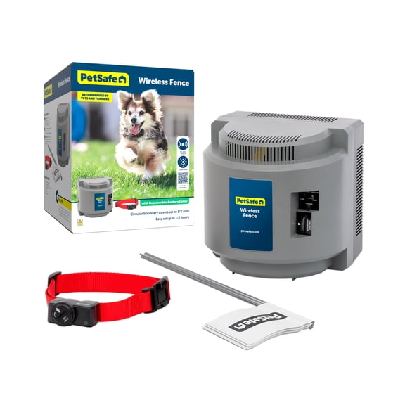 PetSafe Wireless Fence Pet Containment System for Dogs +8 lb., Covers up to 1/2 Acre