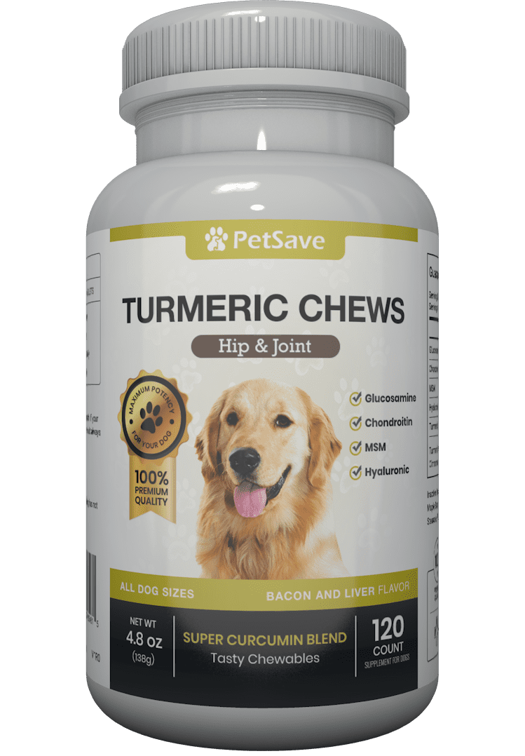 PetSave Turmeric chews for dogs Hip & Joint support 120 soft chews