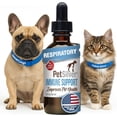 thumbnail image 1 of PetSilver Immune Support - Promotes Respiratory Health in Cats & Dogs, Sinus & Kennel Cough Treatment, Natural Antibiotic, Allergy Relief, Chelated Silver Formula, Easy-to-Use Dropper, USA - 2 fl oz, 1 of 8