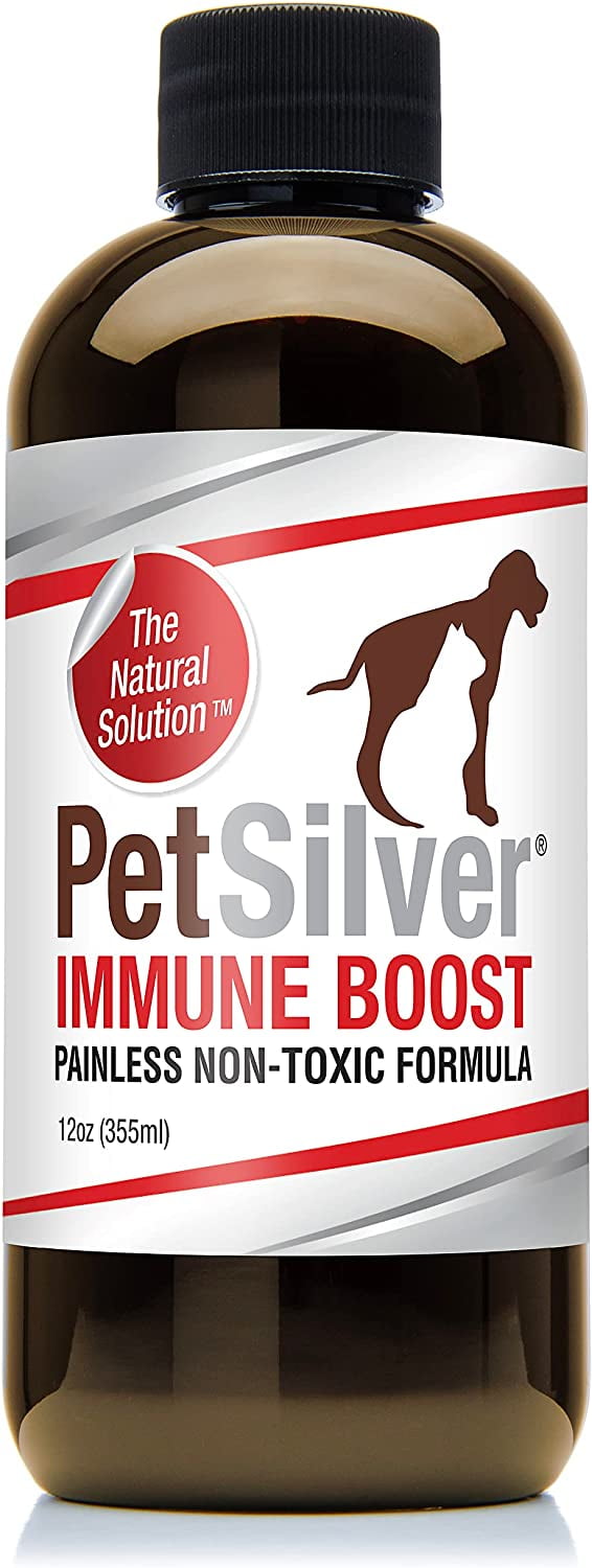 PetSilver Cough & Immune Support with Chelated Silver for Dogs and Cats, Vet Formulated, Easy to