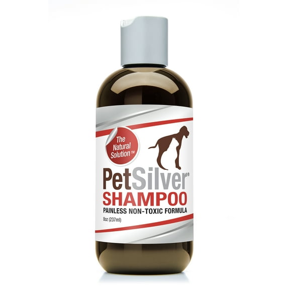 PetSilver Shampoo with Chelated Silver, For Soft and Shiny Coat, Vanilla and Citrus Scent. 8 oz