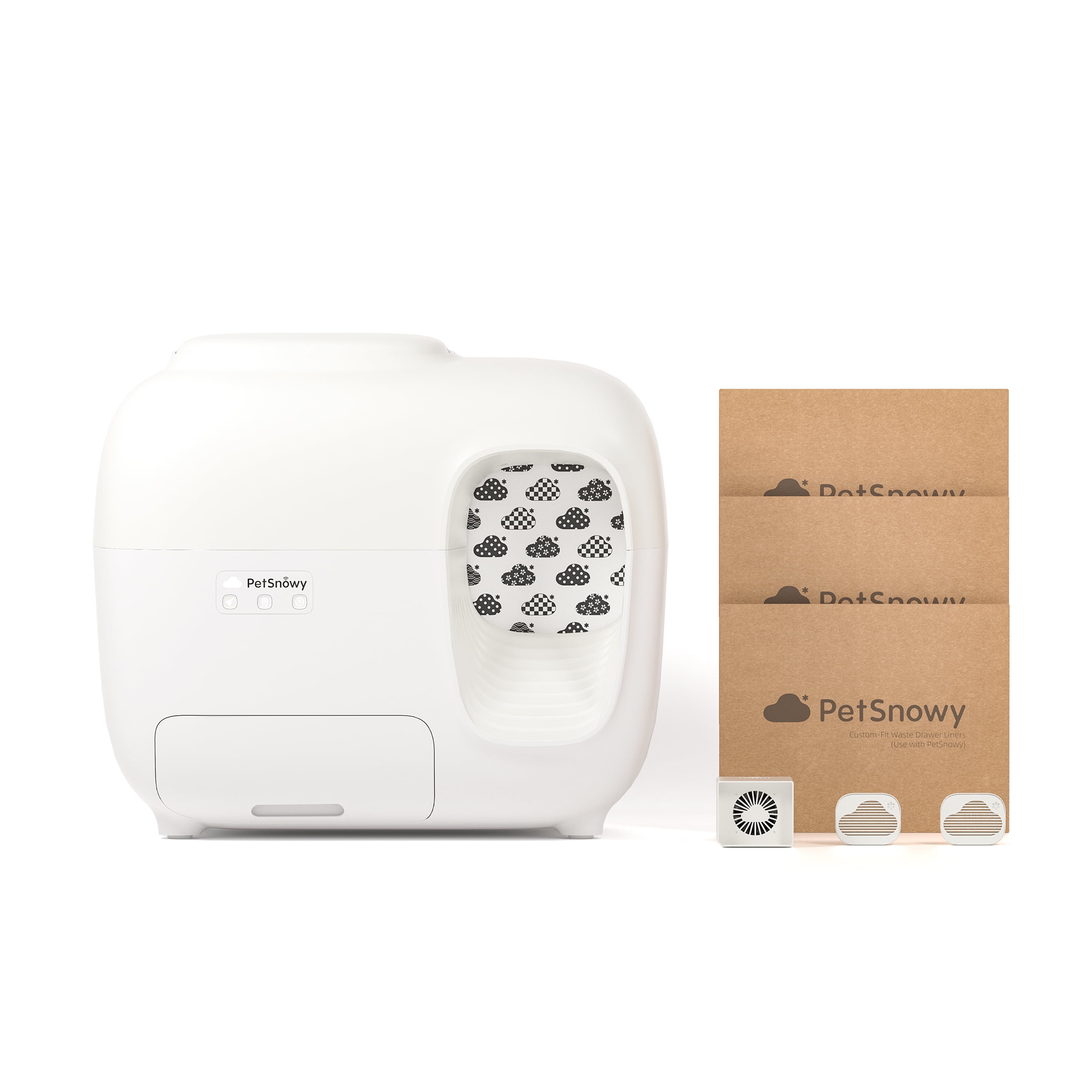 PetSnowy Self-Cleaning Cat Litter Box with Odor-Free TiO2
