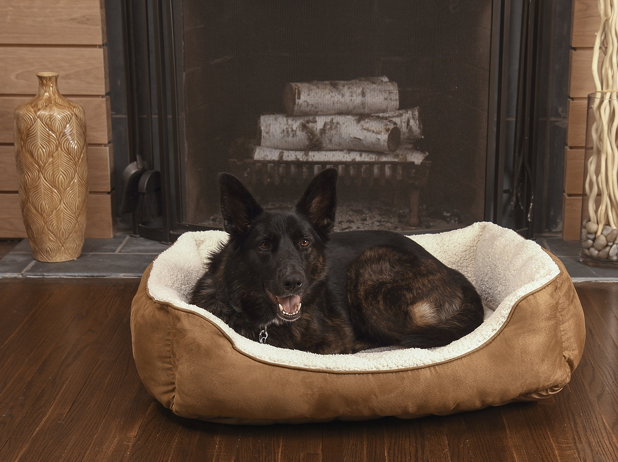 PetSpaces Faux-suede Rectangular Pet Bed, Large - Walmart.com