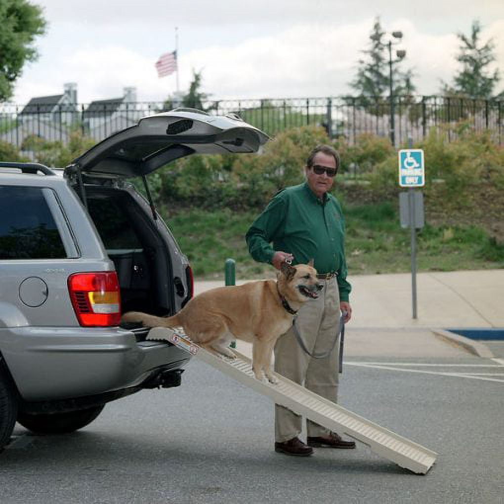 Khaki Beige Folding Non-Slip Pet Ramp