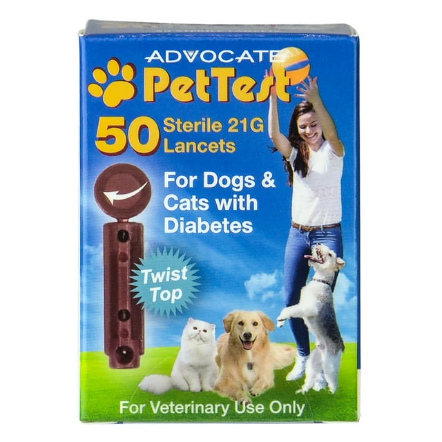 PetTest Twist Top Lancets 21G for Dogs and Cats for use with PetTest Diabetes Glucose Monitoring