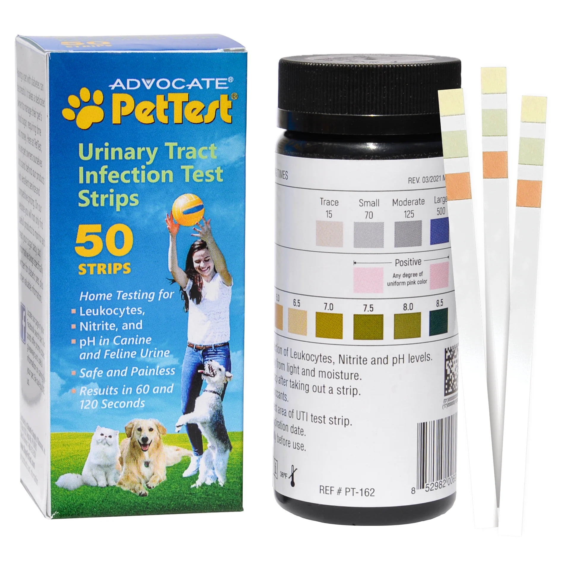 PetTest Urinary Tract Infection Test Strips for Cats Dogs (50 count