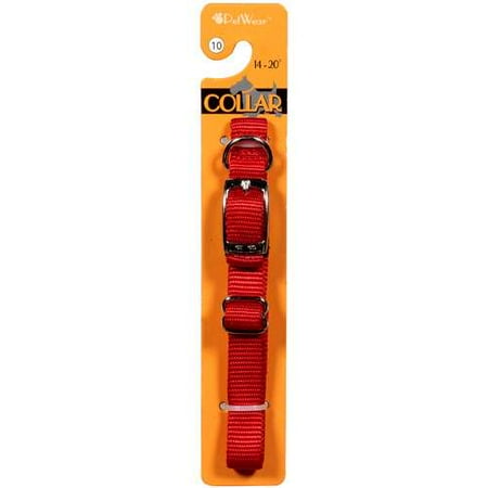 PetWear Dog Collar, Red, (14"-20")