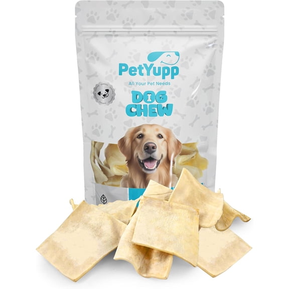 PetYupp Natural Water Buffalo Cheek Chips Dog Chew, 8oz