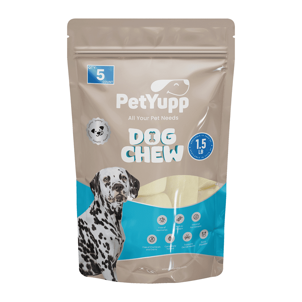 PetYupp Beef Cheek Rolls 6 Inch Dog Chew Treats 5 Count