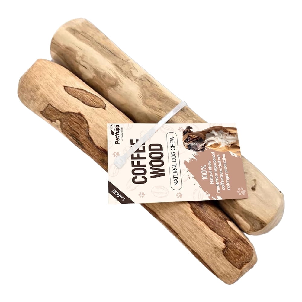 Countig Stick PetYupp Coffee Wood Dog Chew Sticks, Large, 2 Count, Natural Long ...