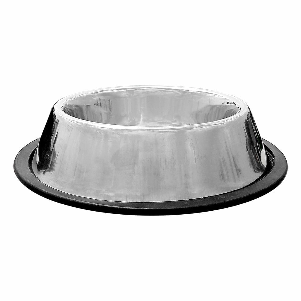 PetYupp Non Skid Rubber Base Stainless Steel Dog Bowl 32 oz