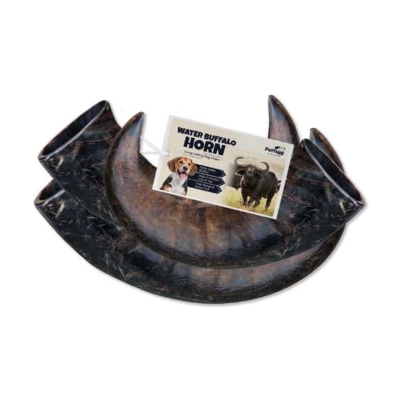 PetYupp Water Buffalo Horns Dog Chew, Medium, 3 Count