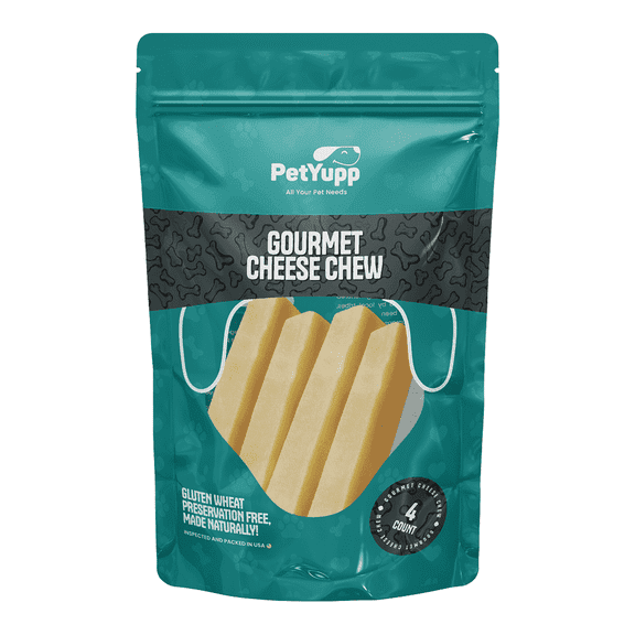 PetYupp Himalayan Yak Cheese Dog Chews for Medium Dogs, 4 Count, Long Lasting, High Protein, Grain Free, Rawhide Free